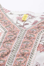 Thumbnail for Ahika White Cotton Floral Printed Straight Suit Set vkskd1123