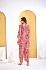 Thumbnail for BulBul Saumya Rust Chanderi Co-Ord Set