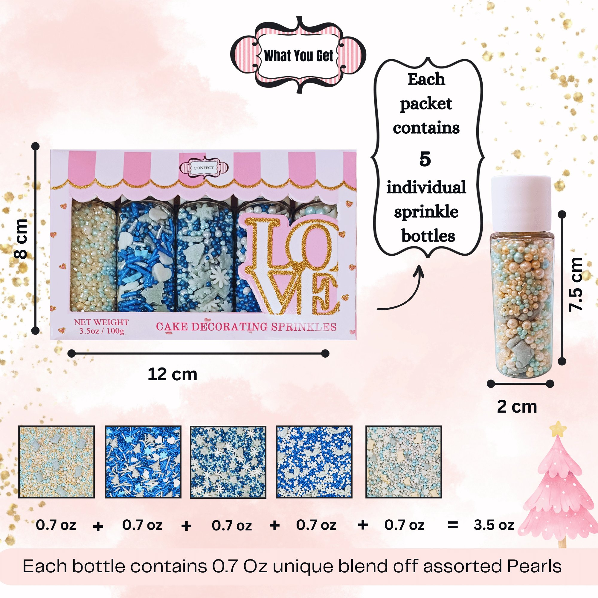 christmas sprinkles ch multipack 28 100 gms