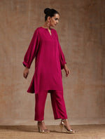 Thumbnail for trueBrowns Pink Modal Satin Relax Co-ord Set - Distacart