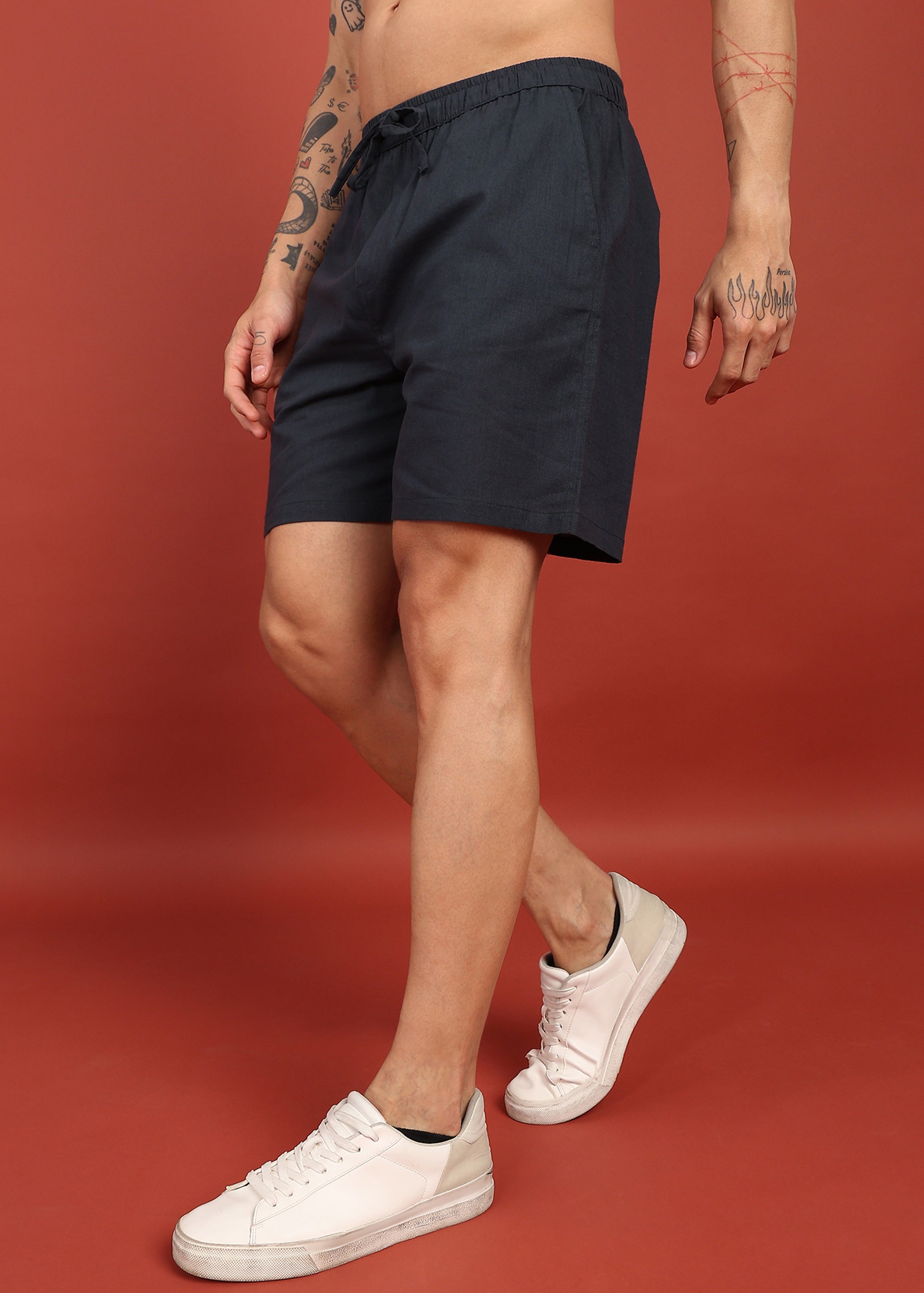 Fabmade Midnight Black Tailored Shorts - Distacart