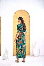 Thumbnail for BulBul Kalki Green Chanderi Co-Ord Set