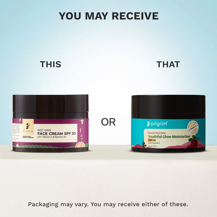 Pilgrim Red Vine Face Cream SPF 30 with Vitamin C & Rosehip Oil (PA+++) - Distacart