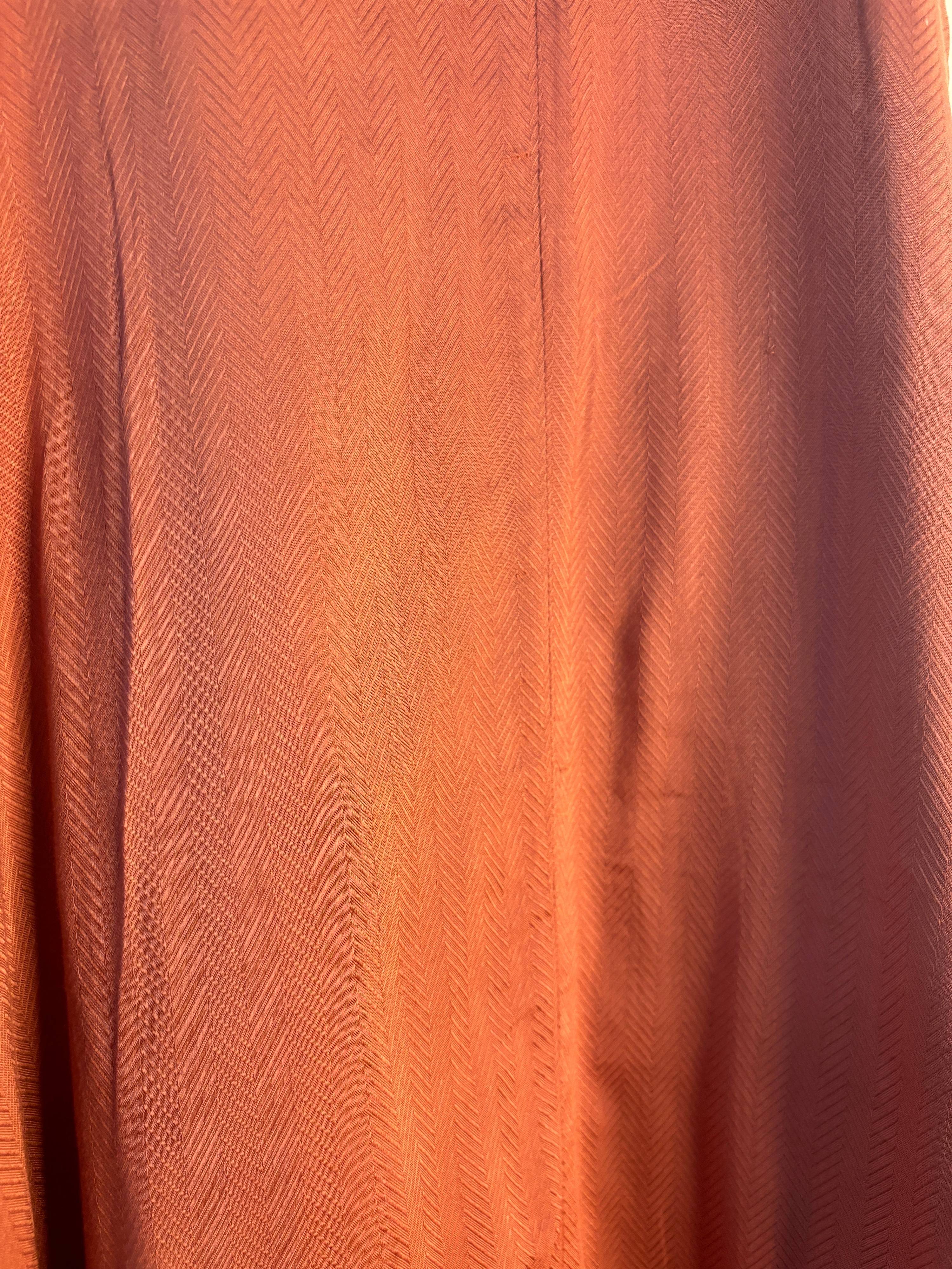 trueBrowns Orange Textured Dress - Distacart