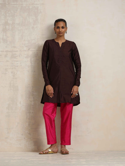 trueBrowns Cola Silk Kurta Co-ord Set - Distacart