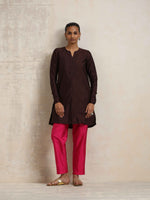 Thumbnail for trueBrowns Cola Silk Kurta Co-ord Set