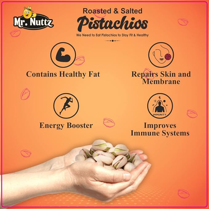 Mr. Nuttz Roasted & Salted Pistachios Pouch - Dista