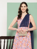 Thumbnail for Ahalyaa Abstract Printed Empire Ethnic Dress - Distacart