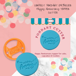 Thumbnail for confect toppers cutters congratulations topper cutter cake cupcake decorating supplies happy anniversary