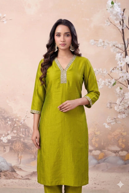 Anaita Yellow Stylish Readymade Co-Ords Set - Dista