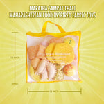 Thumbnail for The Small Wonderland Maratha Samrat Thali -Maharashtrian food Inspired pretend Fabric Toys
