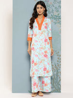 Thumbnail for Ahalyaa Floral Printed Kurta With Palazzos - Distacart