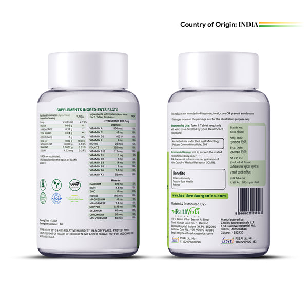 Health Veda Organics Multivitamin for Women Tablets For Women - Distacart