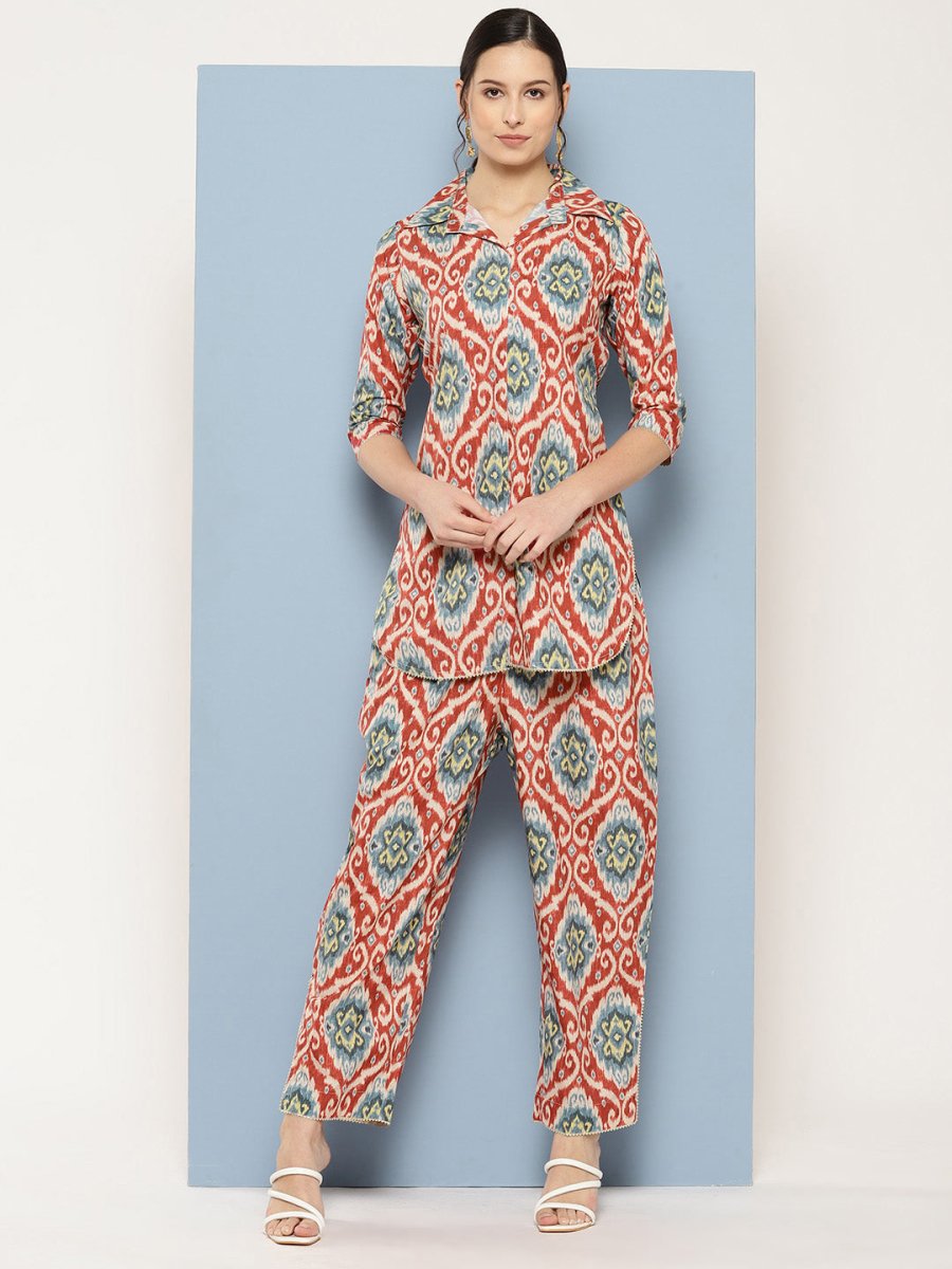 Ahalyaa Printed Ethnic Co-Ords - Distacart