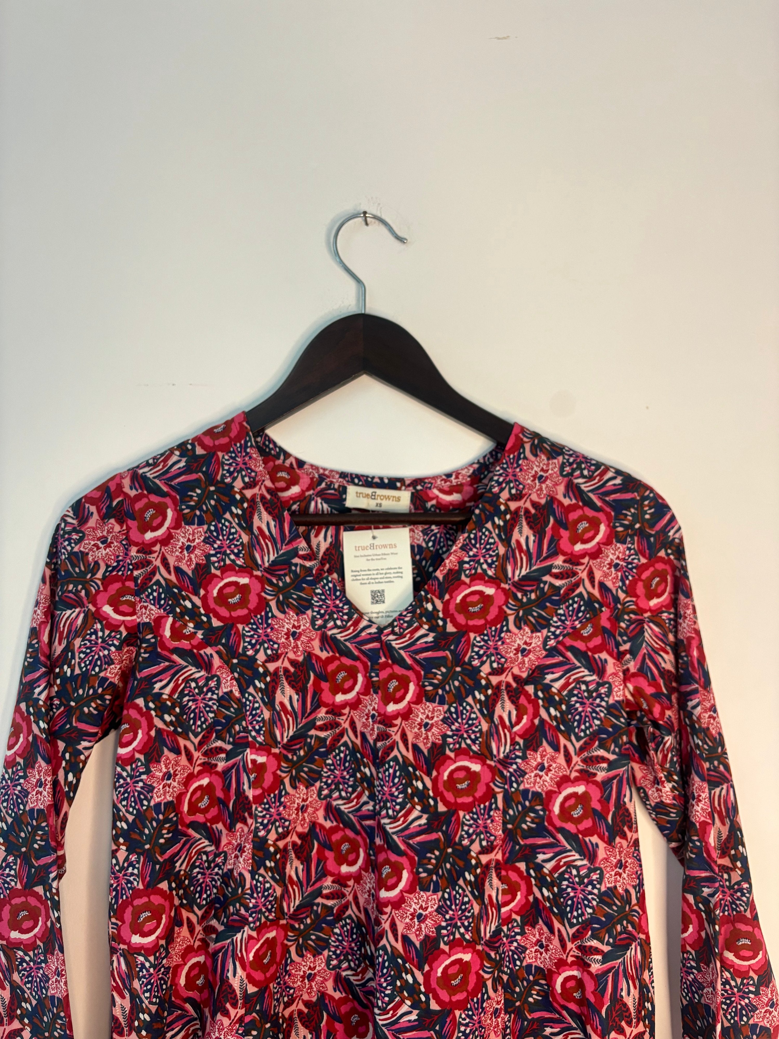 trueBrowns Pink Floral Top - Distacart