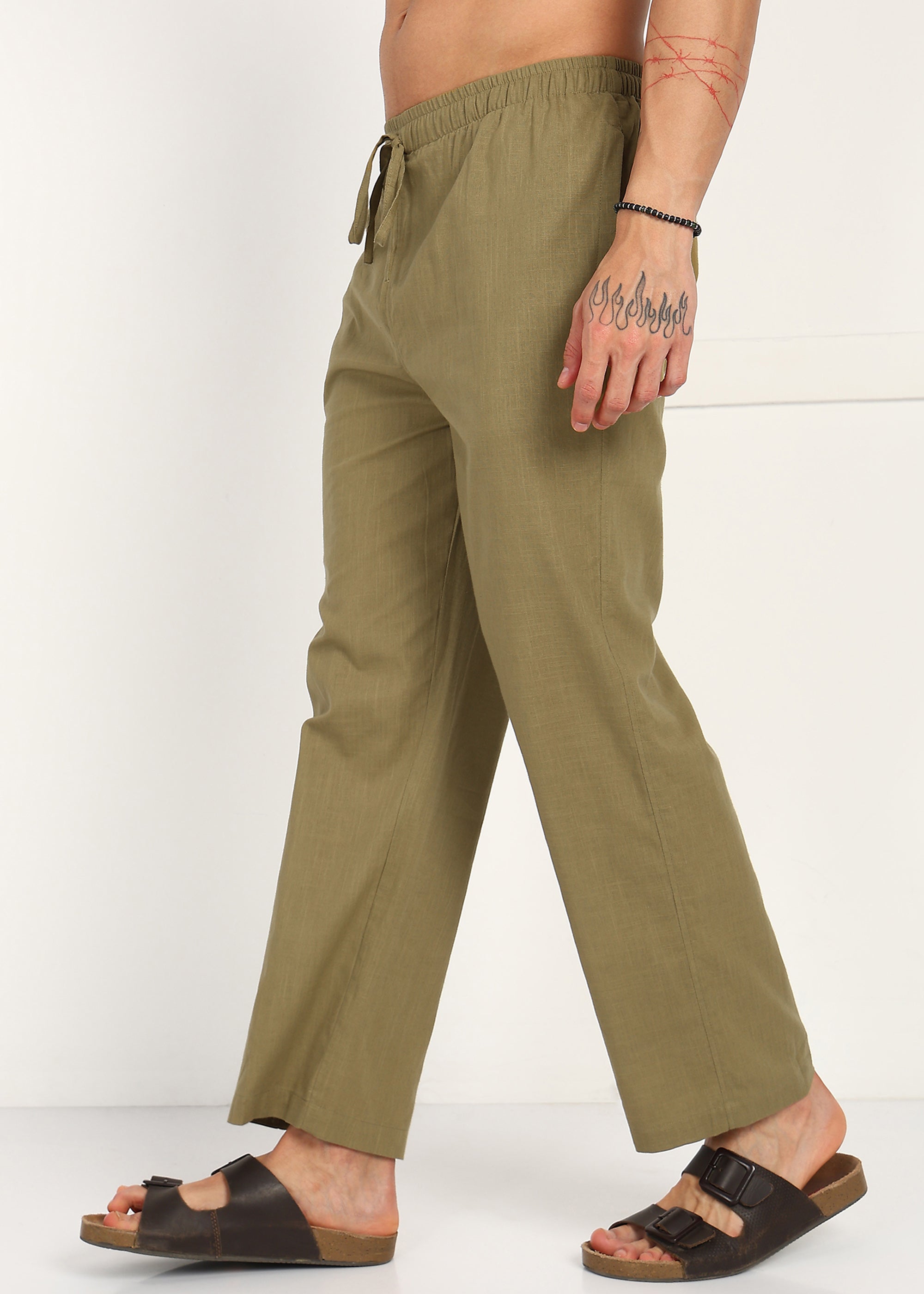 Fabmade Olive Root Linen Pyjama - Distacart