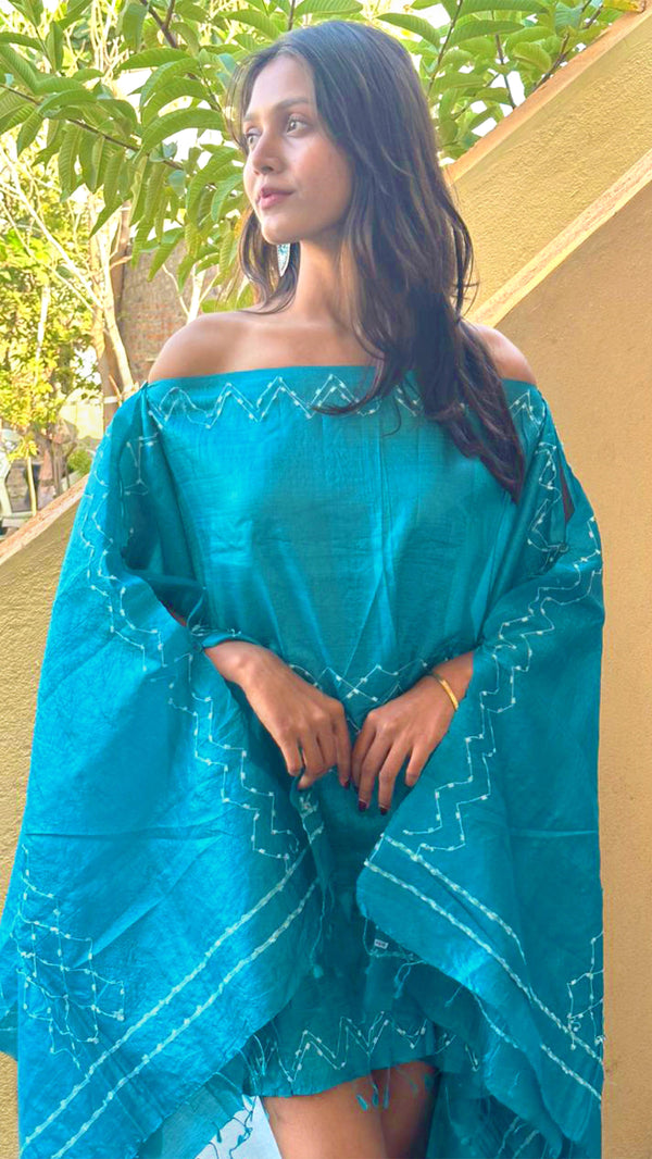 Noroke True Blue Silk Beachwear Cover Up - Distacart