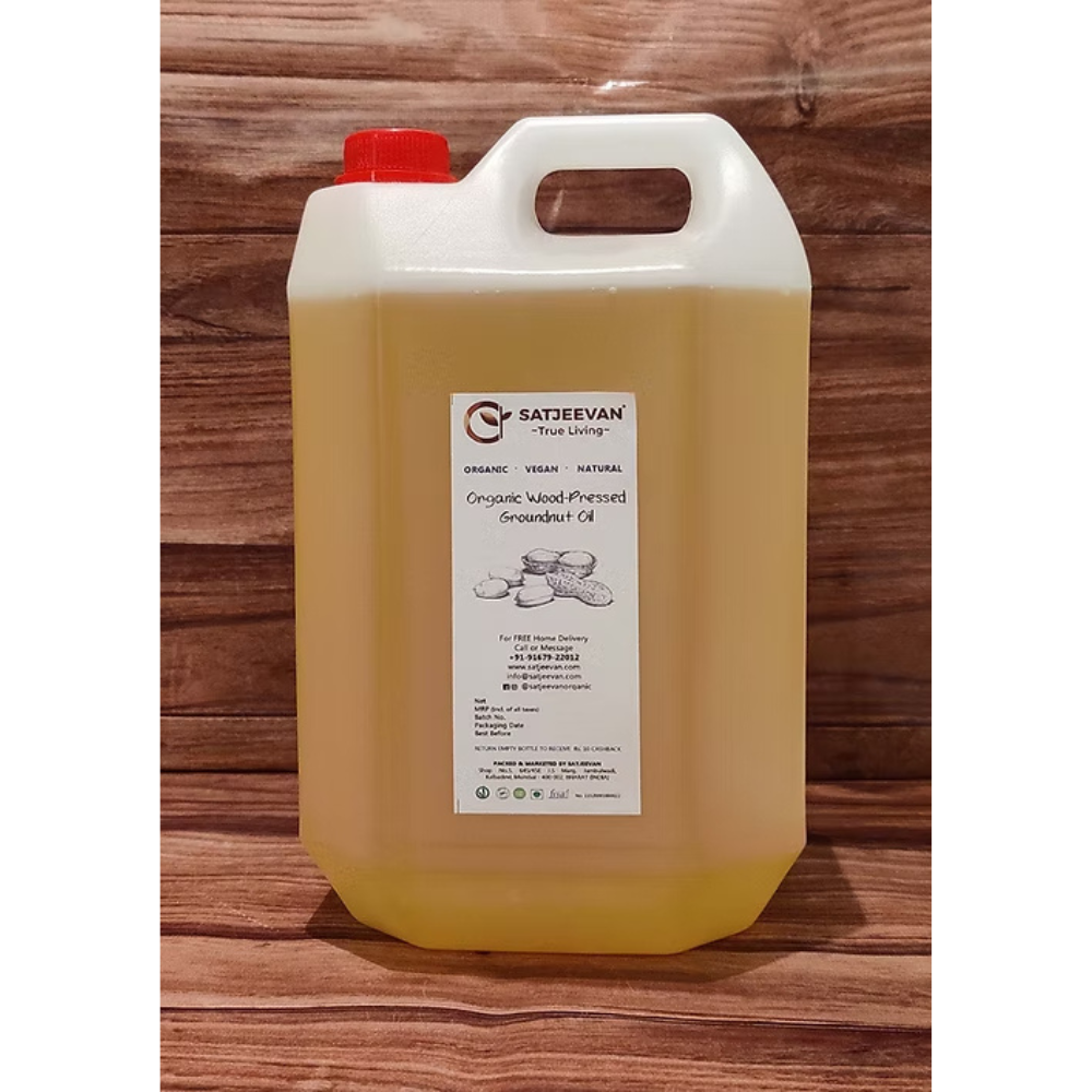 Satjeevan Organic Wood-Pressed Groundnut Oil - Distacart