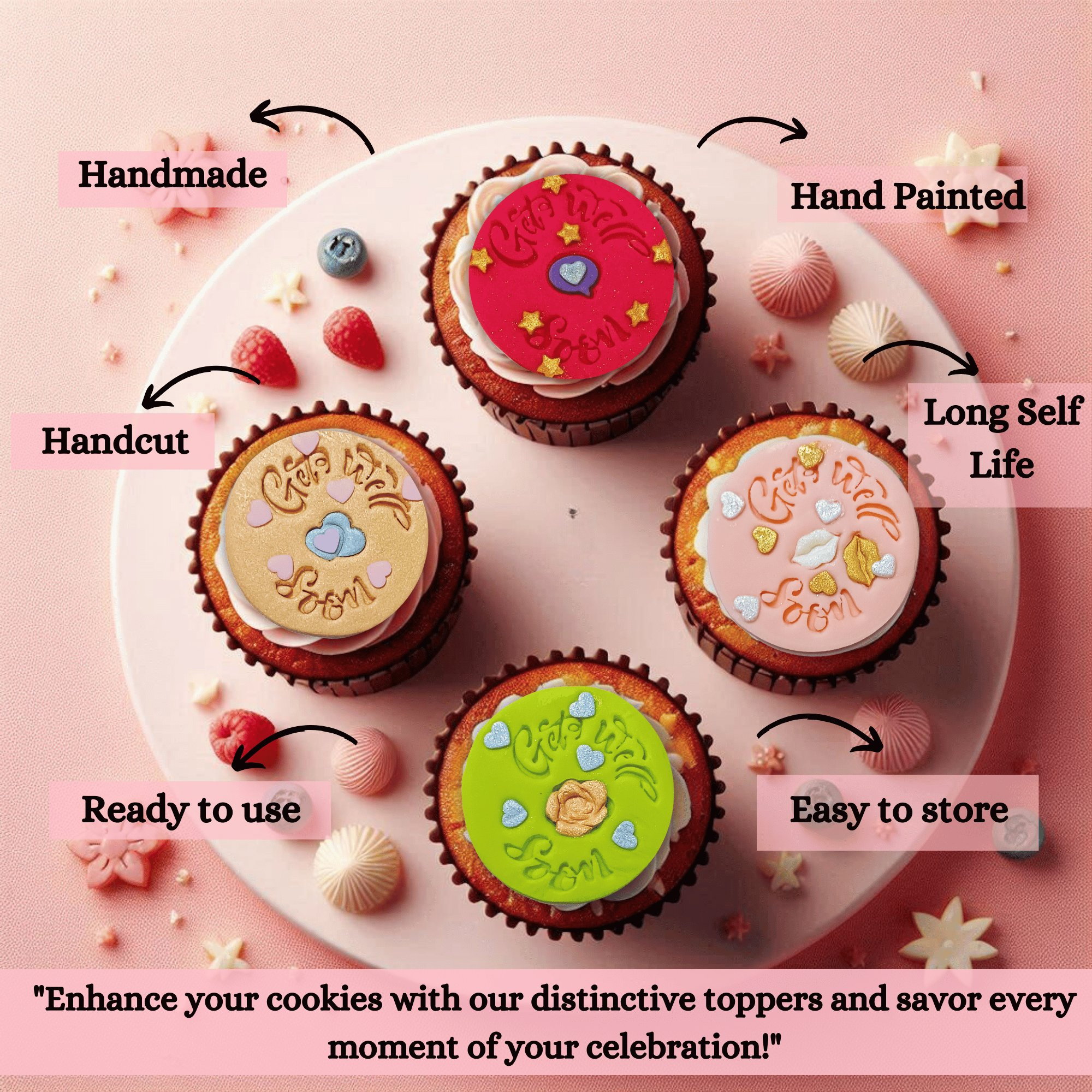 confect celebration toppers for cakes cupcakes cake decorations supplies 100gms ct 03