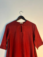 Thumbnail for trueBrowns Maroon Silk Kurta