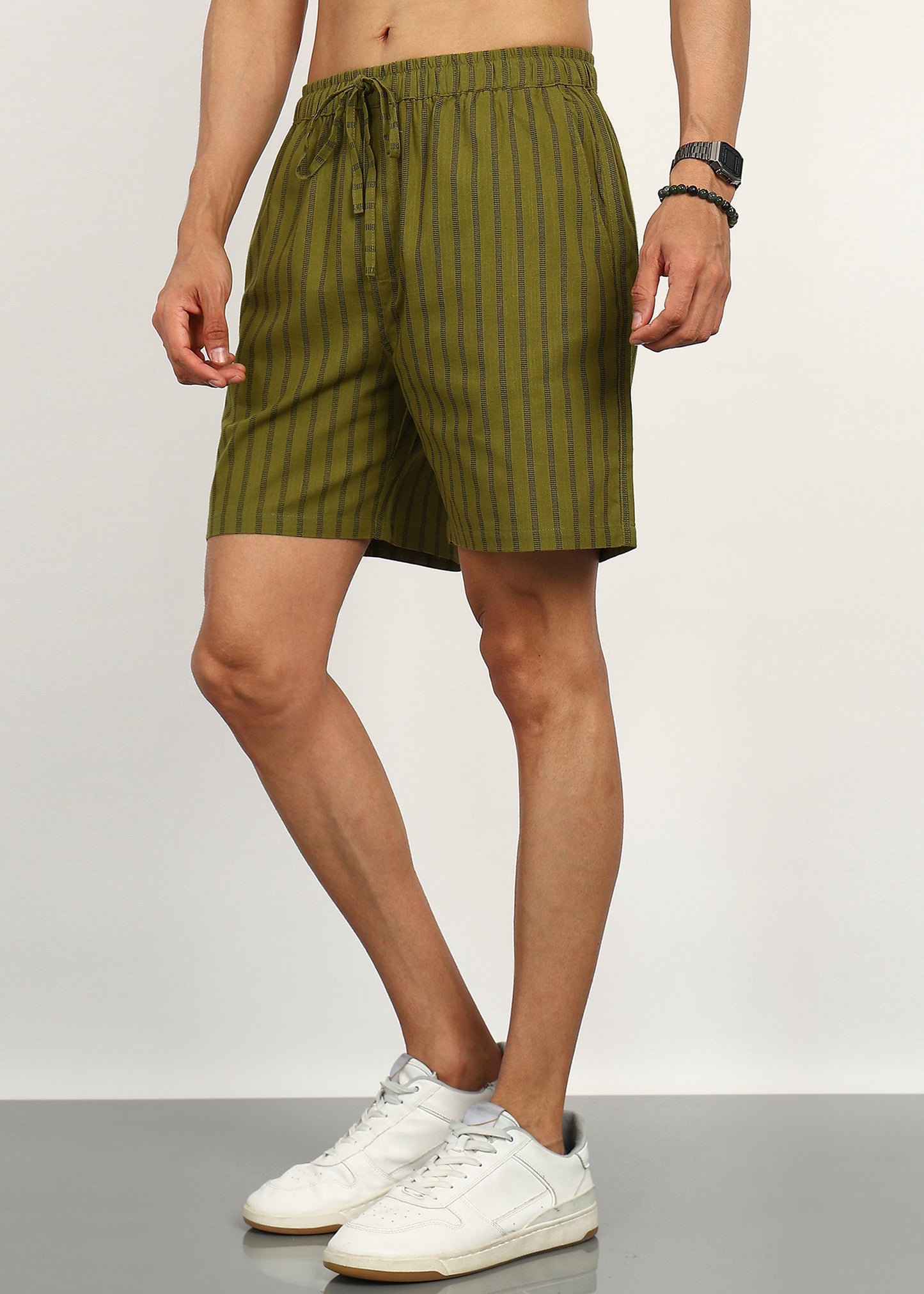 Fabmade Olive Rhythm Shorts - Distacart