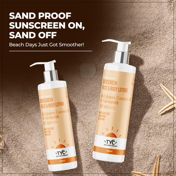 TYC Sunscreen Face & Body Lotion - Red Grapes, Coconut Oil & Niacinamide | SPF 60++++ - Dista