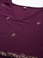 Thumbnail for Ahalyaa Plus Size Floral Printed Kaftan Kurta with Trousers - Distacart