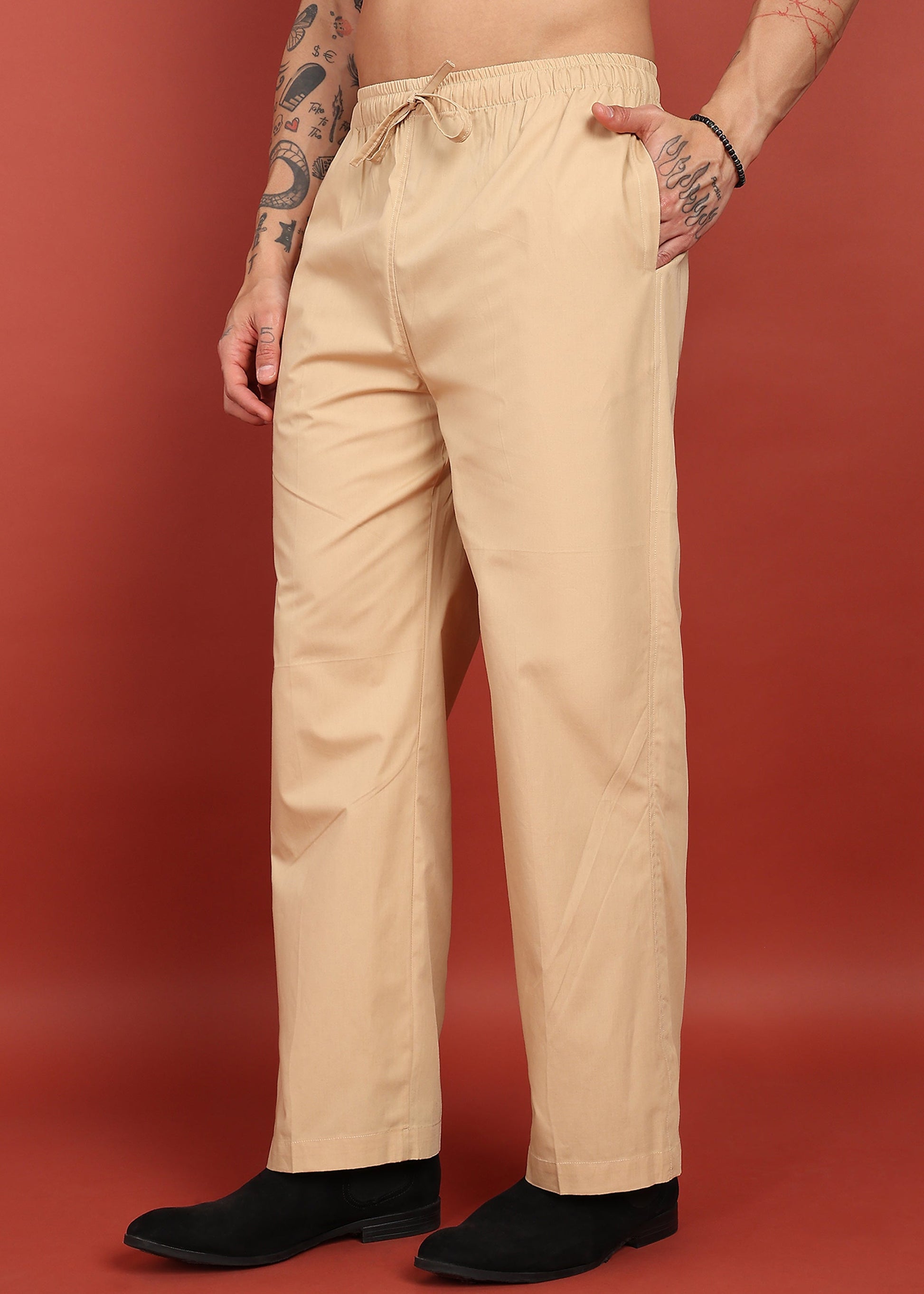Fabmade Desert Sand Relaxed Fit Pyjama - Distacart