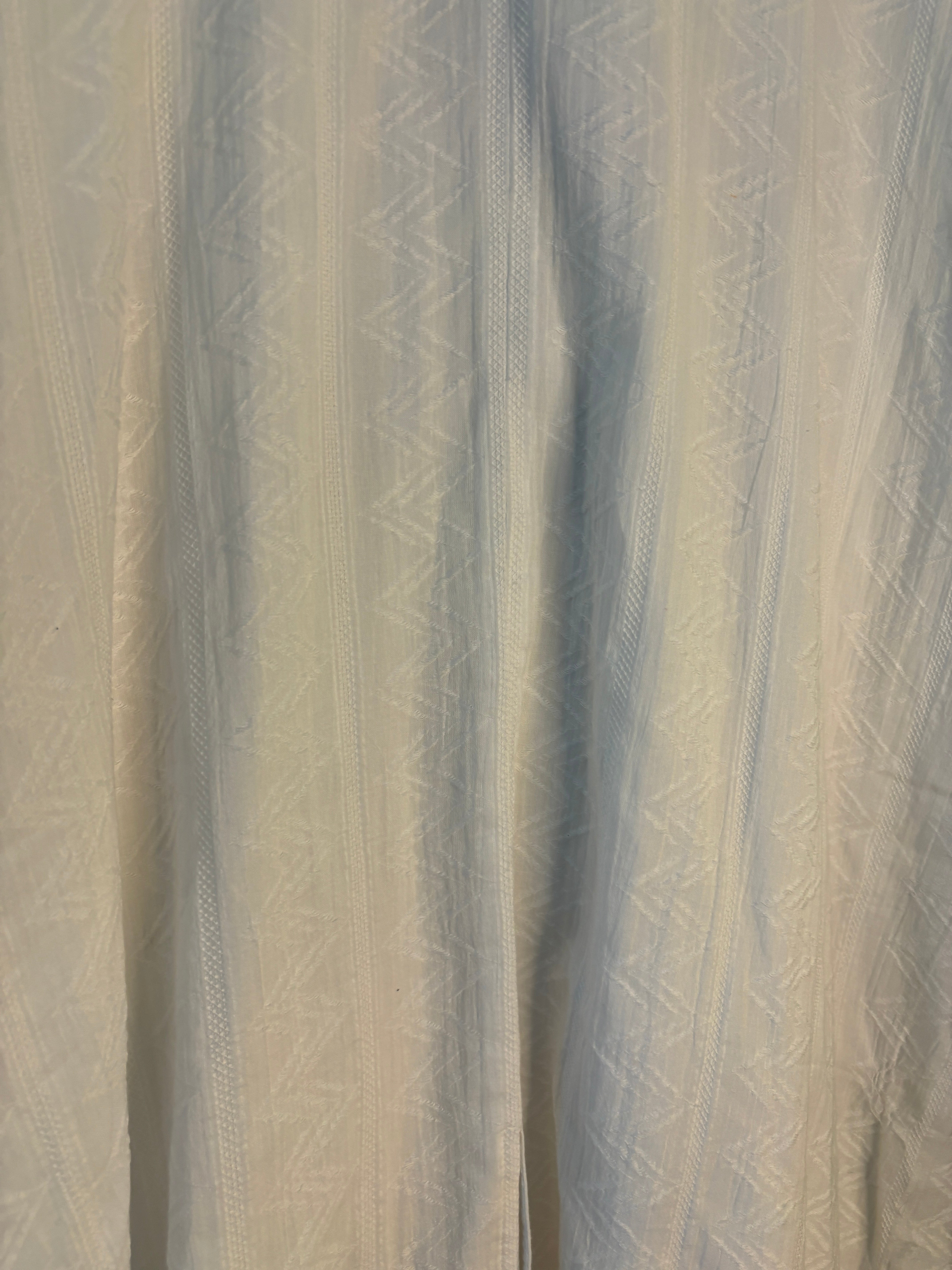 trueBrowns White Cotton Dobby Dress - Distacart