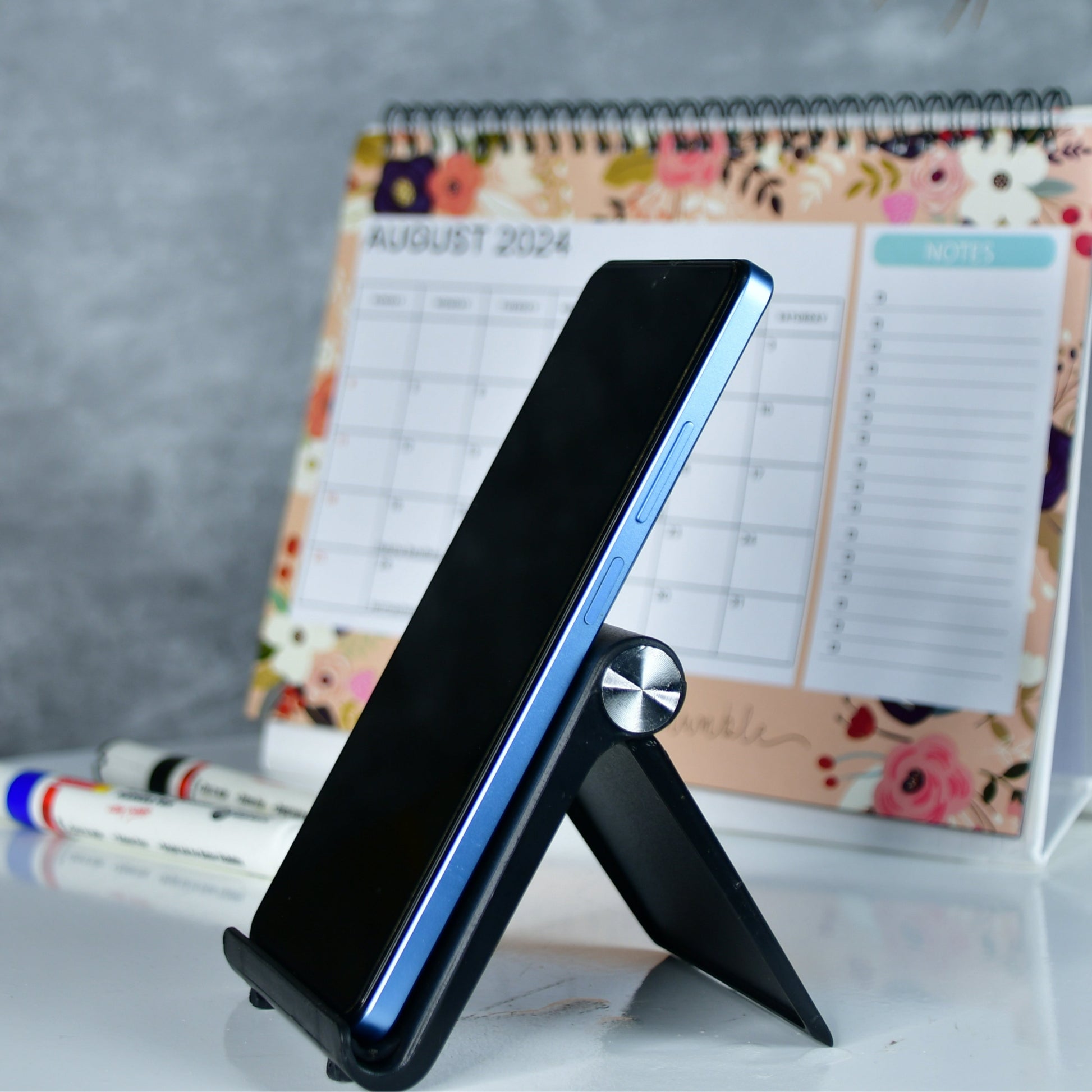 Sowpeace Trendy Adjustable Silver Tablet Stand with Black Hinges - Distacart