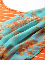 Thumbnail for Ahalyaa Plus Size Boat neck Maxi Ethnic Dress - Distacart