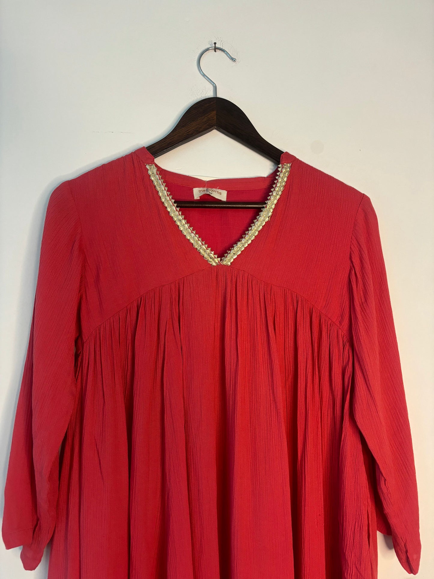 trueBrowns Peach Crinkle Top - Distacart