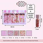 Thumbnail for confect girls baby shower sprinkles edible sprinkles mix heart teddy baby feed bottle baby feet sprinkles pack of 5 baby shower 24