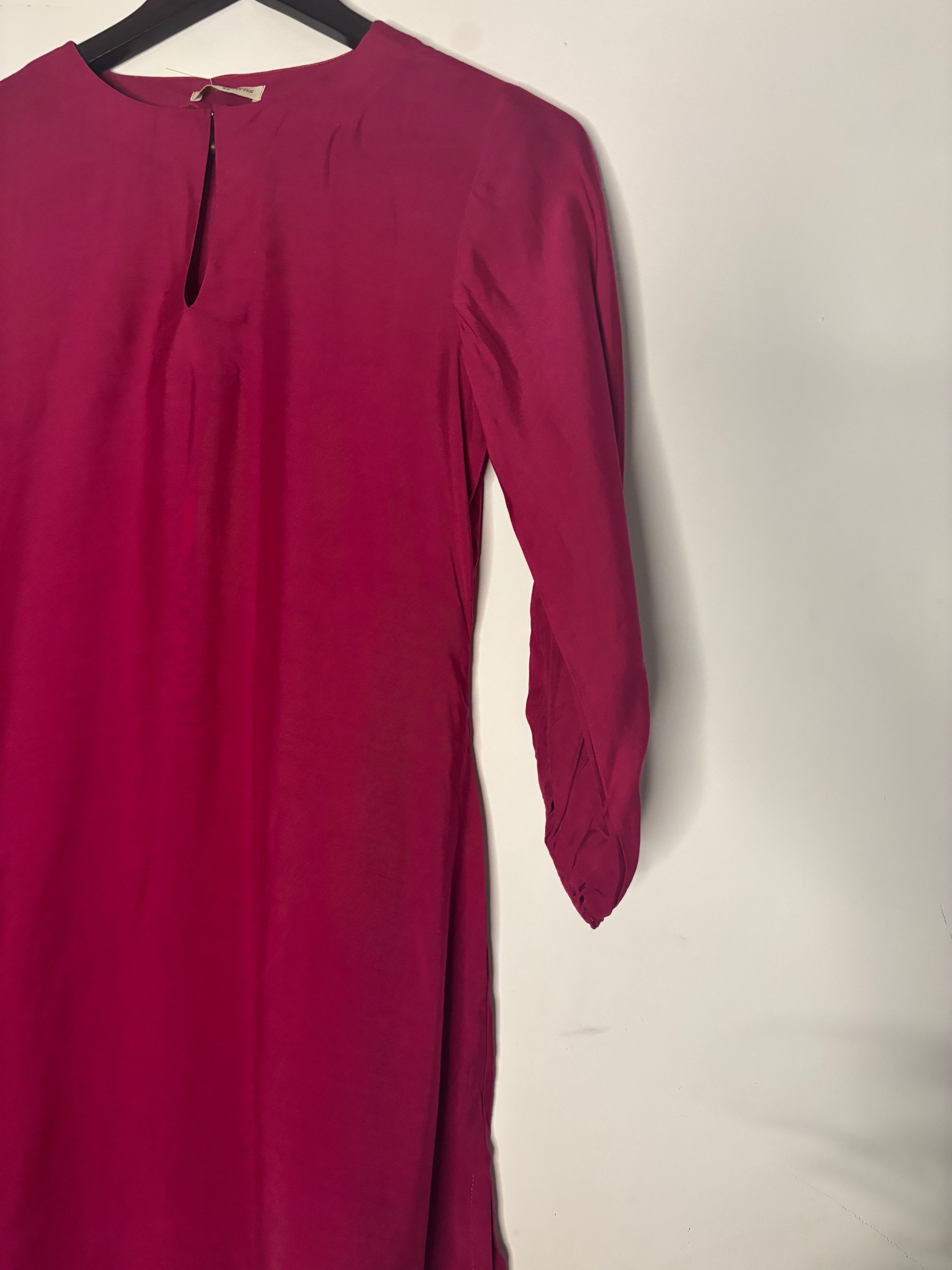 trueBrowns Pink Solid Muslin Top - Distacart