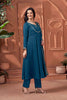 Anaita Blue Anarkali Readymade Suit with Embroidery Work - Dista