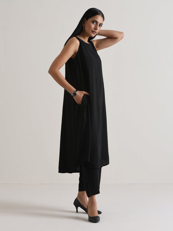 trueBrowns Black Panelled Co-ord Set - Distacart