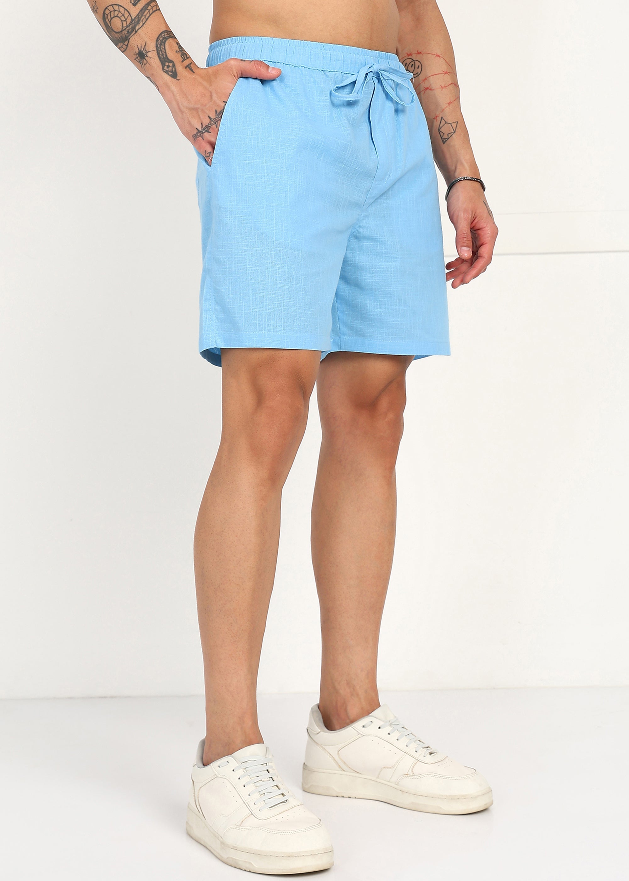 Fabmade Skyflow Linen Shorts - Distacart