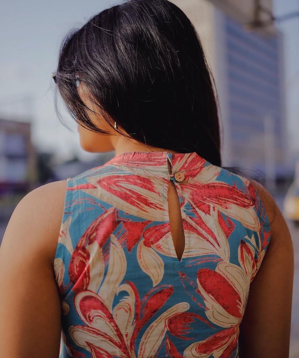 NOZ2TOZ Women's leaf Printed Knee Length Co-ords Set - Distacart