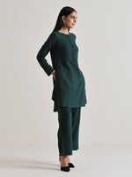 Thumbnail for trueBrowns Dark Green Front Placket Co-Ord Set - Distacart