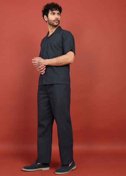 Fabmade Midnight Ease Shirt & Trouser Co-Ord Set - Distacart