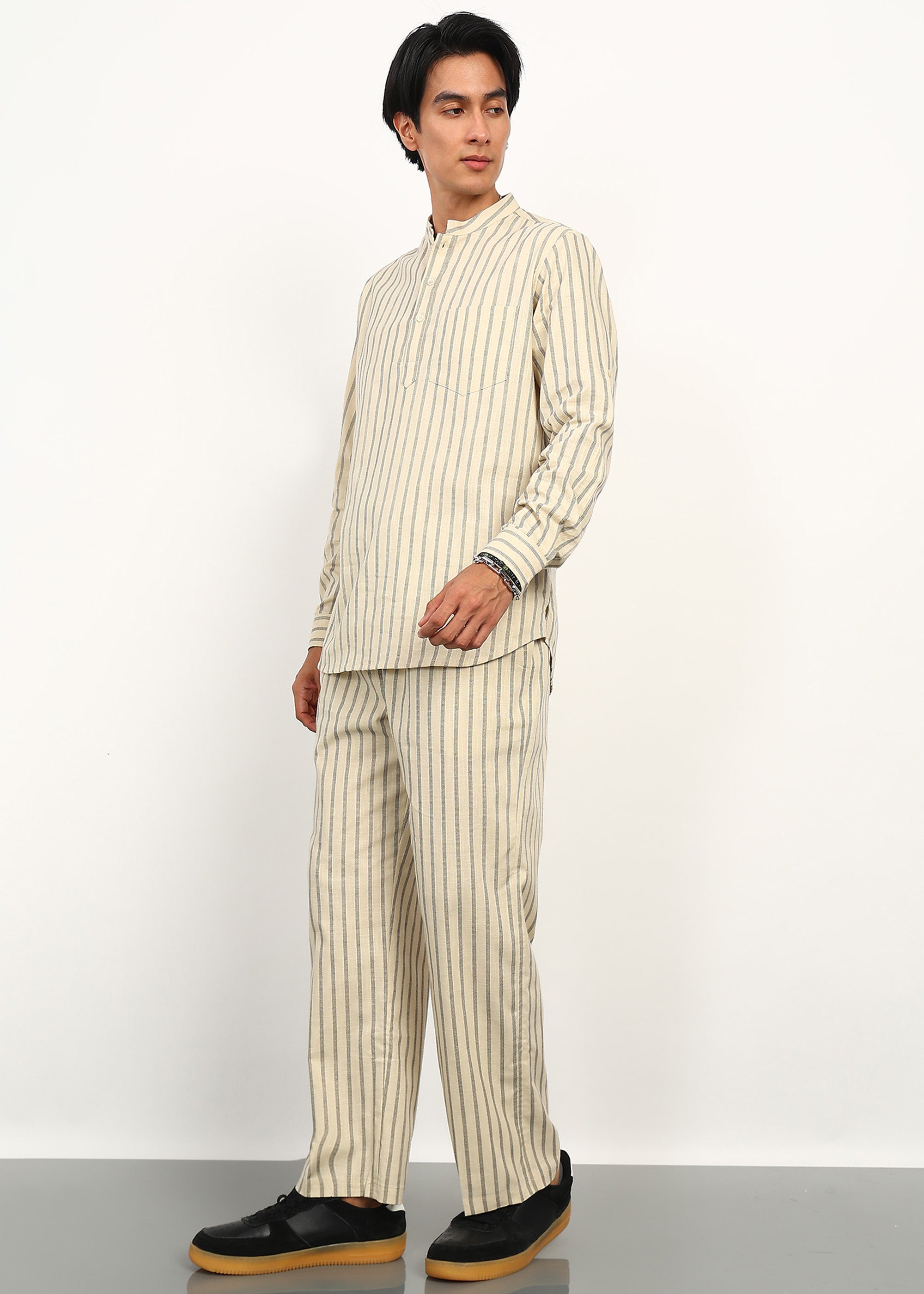 Fabmade Sandline Stripe Linen Set - Distacart