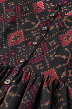 Thumbnail for Ahika Black & Maroon Color Rayon Blend fabric Printed A-Line Kurta