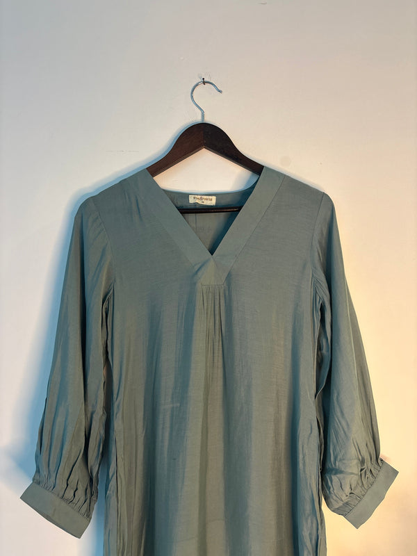 trueBrowns Light Blue Modal Kurta