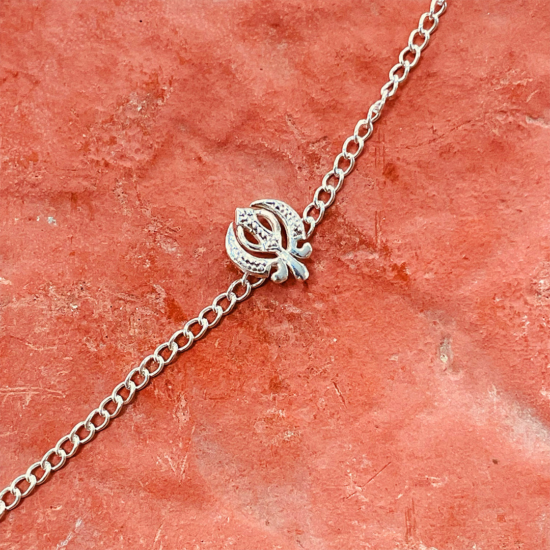 trueBrowns 925 Sterling Silver Khanda Silver Chain Rakhi - Distacart