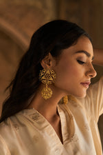 Thumbnail for trueBrowns Gold-Polished Circle Drop Earrings