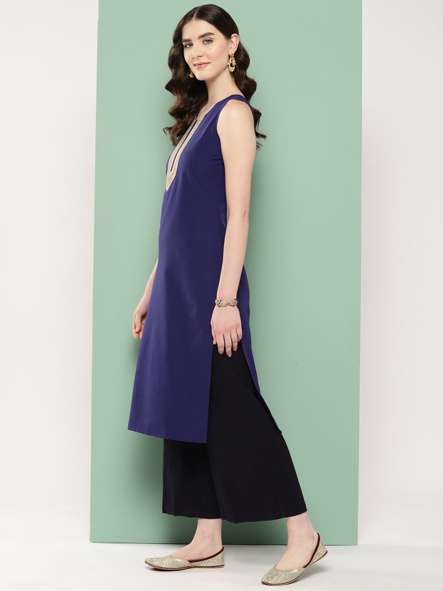 Ahalyaa Women Yoke Design Sequinned Kurta - Distacart