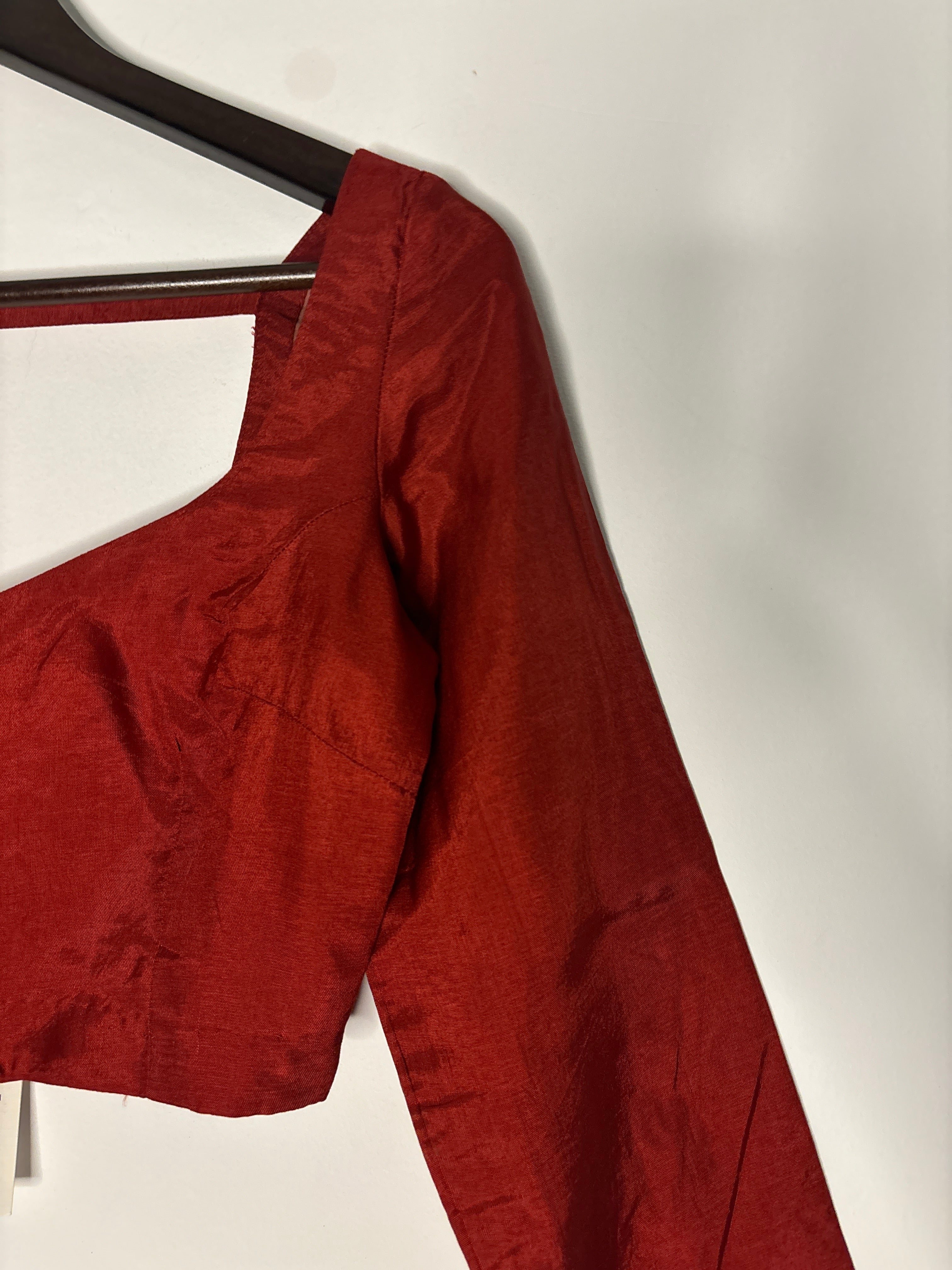 trueBrowns Red Silk Blouse - Distacart