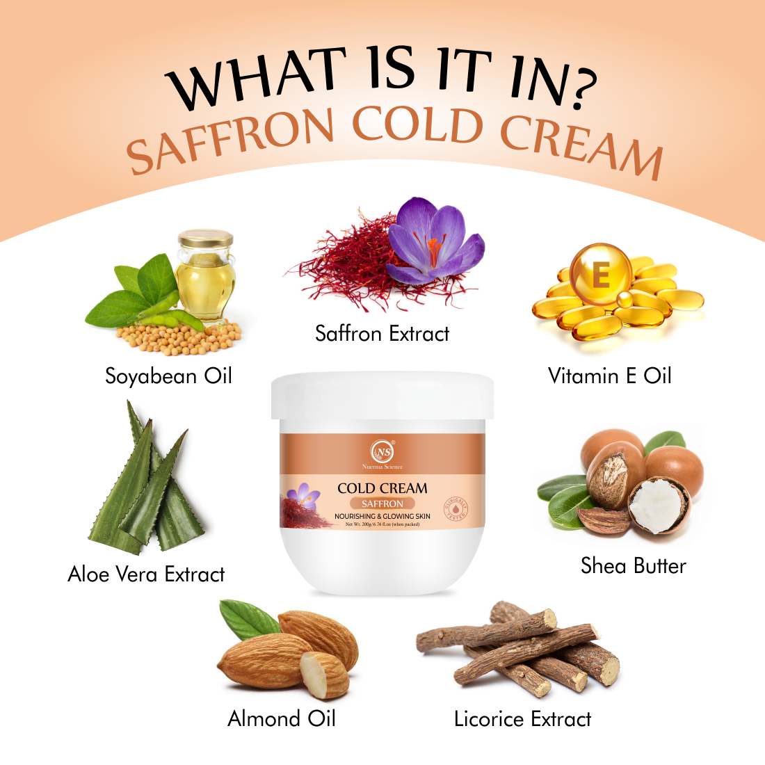 Nuerma Science Saffron Cold Cream For Nourishing & Glowing Skin
