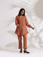 Thumbnail for trueBrowns Rust Slub Co-ord Set