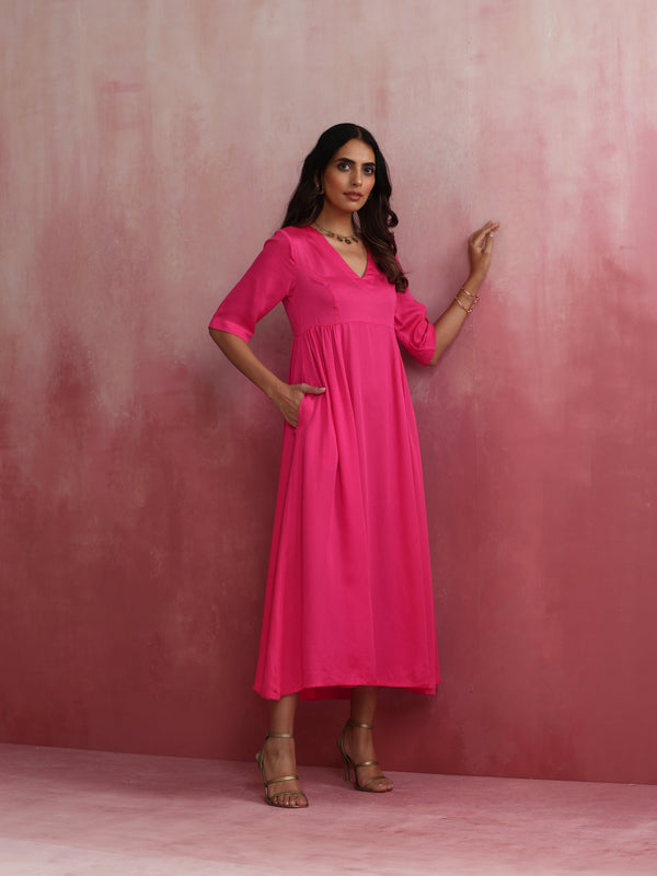 trueBrowns Modal Pink Dress - Distacart